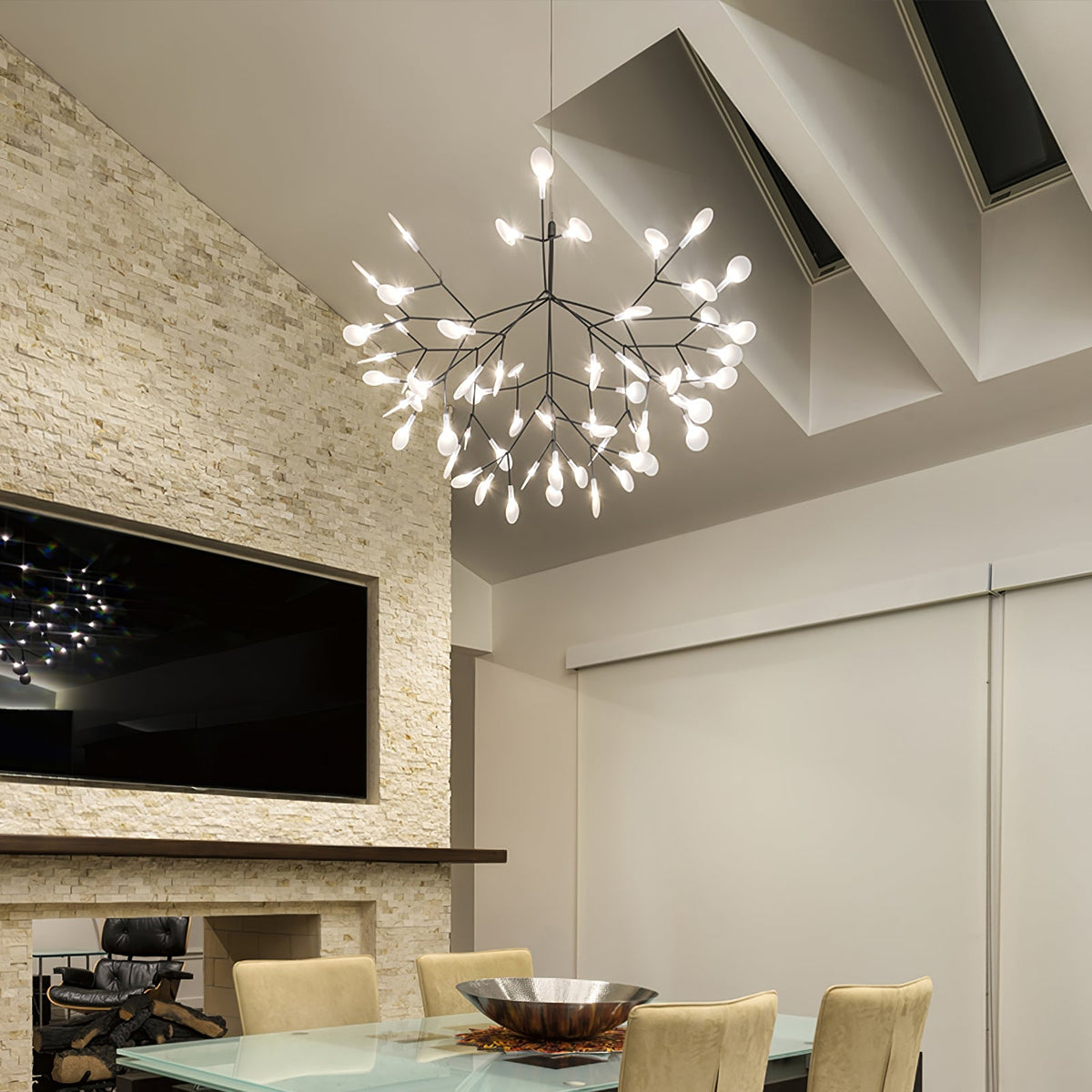 Czarny żyrandol Firefly LED
