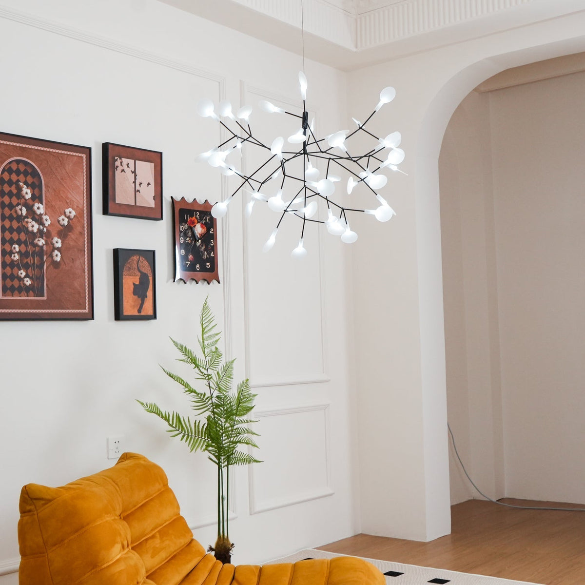Czarny żyrandol Firefly LED