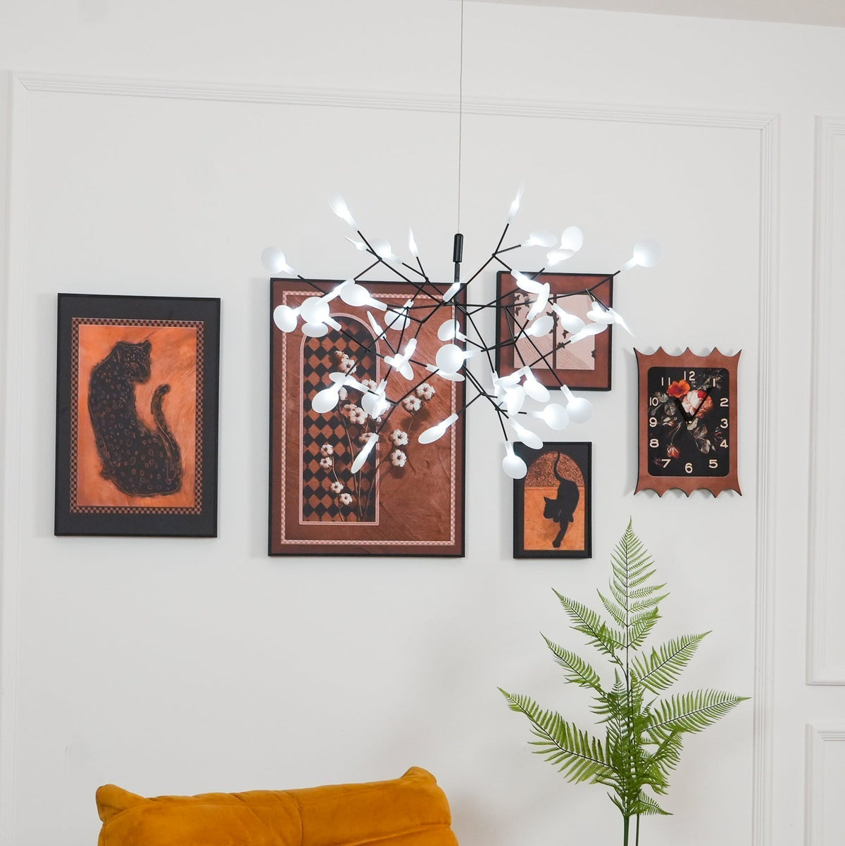 Czarny żyrandol Firefly LED