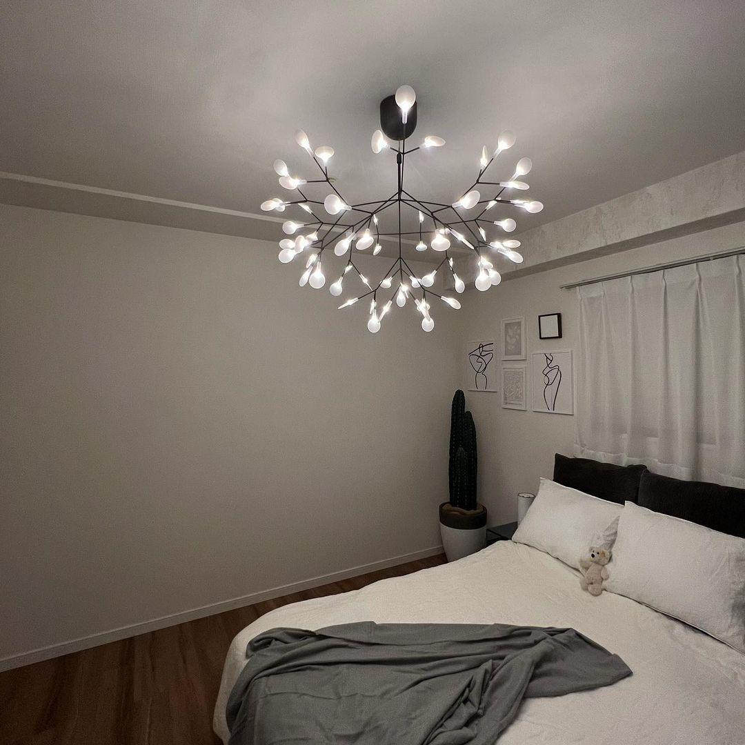 Czarny żyrandol Firefly LED