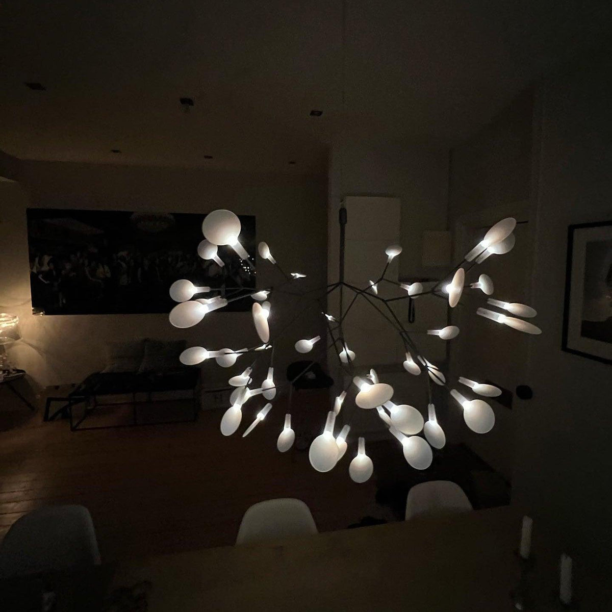 Czarny żyrandol Firefly LED