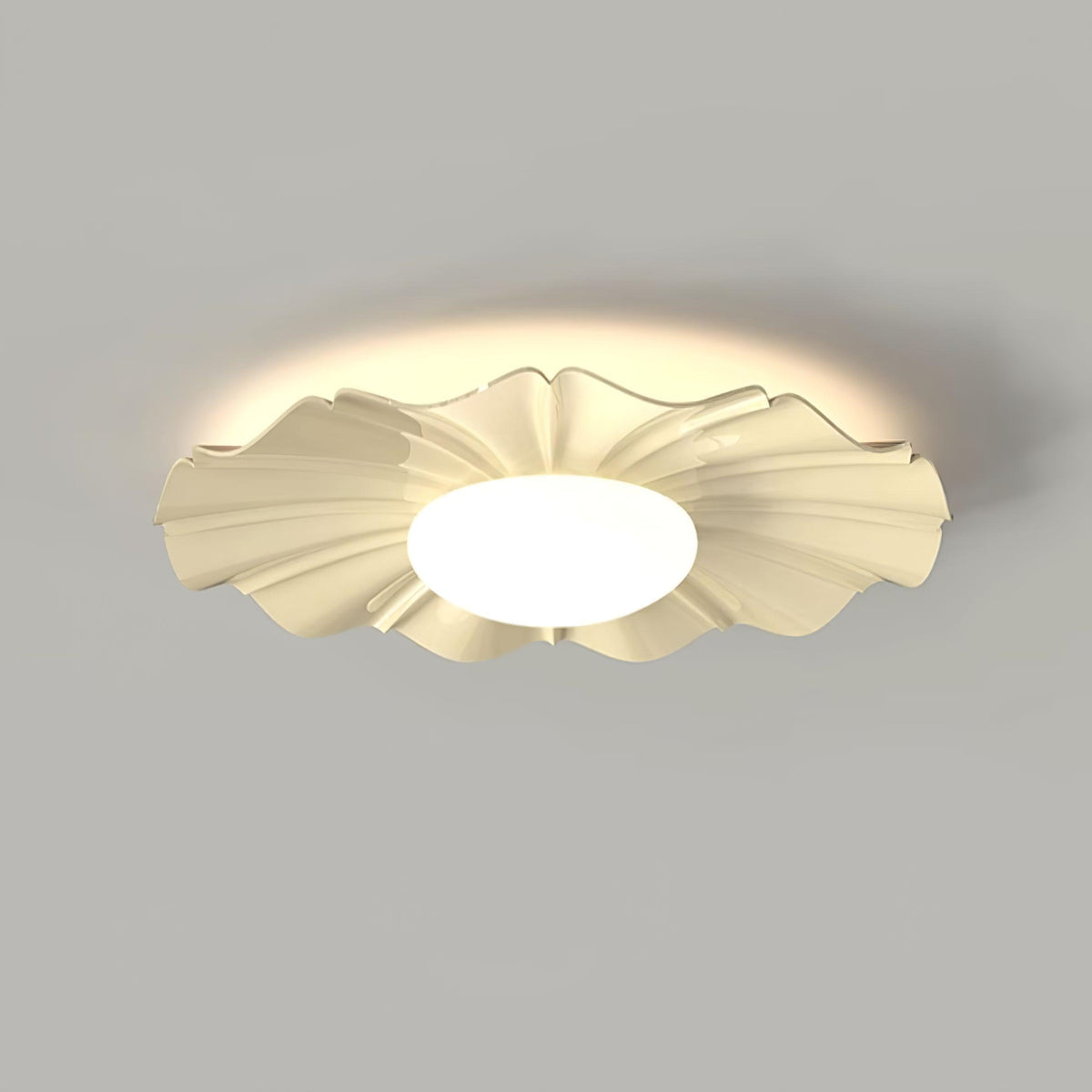 Oriiraya lampa sufitowa ze złotym ościeżnicą falistą LED dla sypialni
