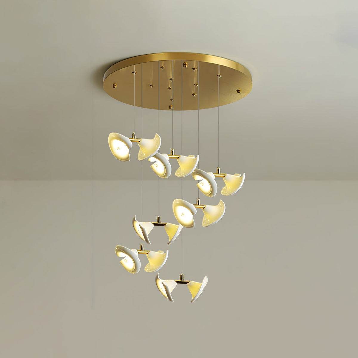 Ernoreth żyrandol ceramiczny w stylu Art Deco