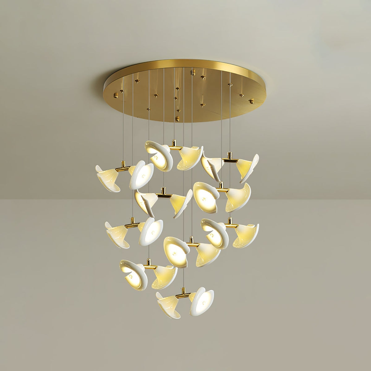 Ernoreth żyrandol ceramiczny w stylu Art Deco