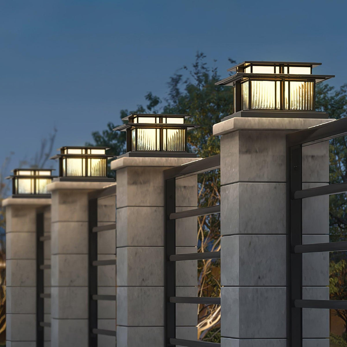 Milo słupkowa lampa zewnętrzna zasilana słońcem /podłączona na stałe