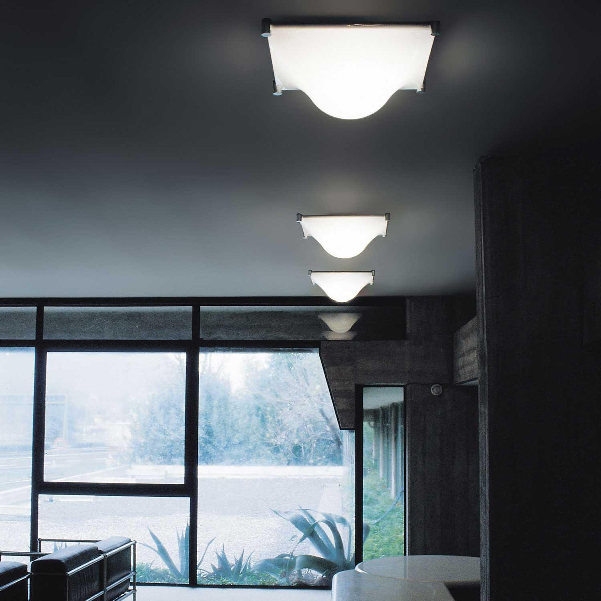 Cielum nowoczesna lampa sufitowa ze stali nierdzewnej i akrylu
