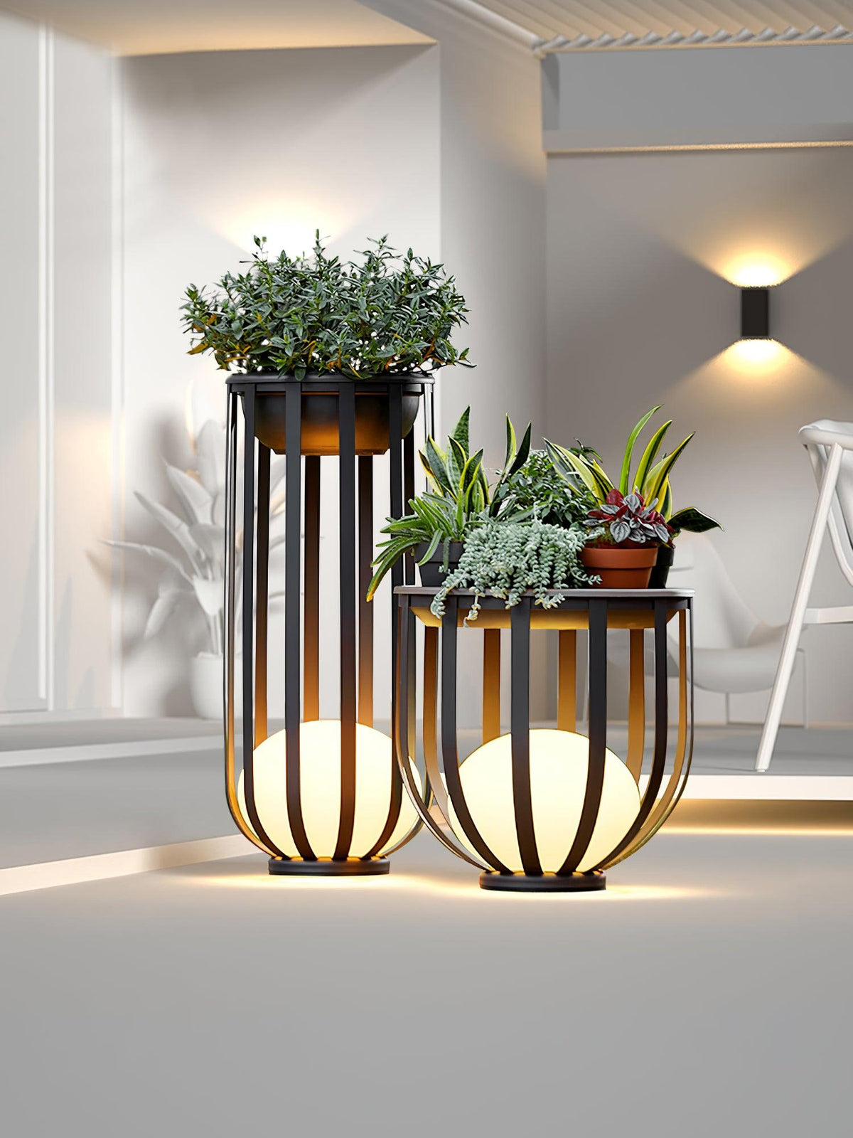 Tera zewnętrzna lampa stojąca z akrylu