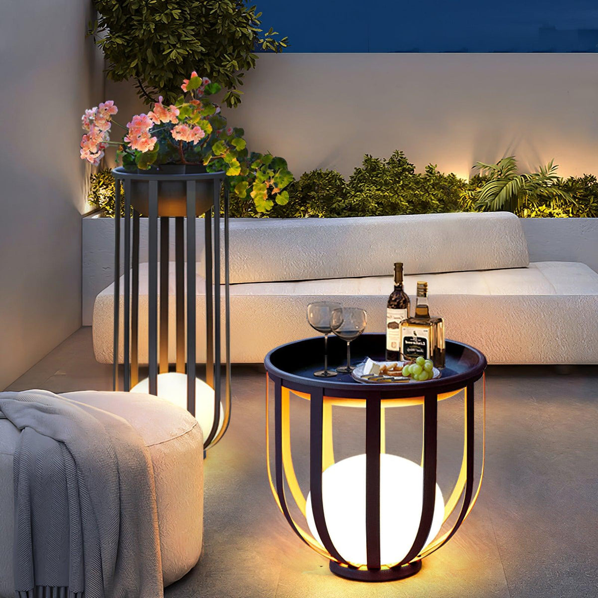 Tera zewnętrzna lampa stojąca z akrylu