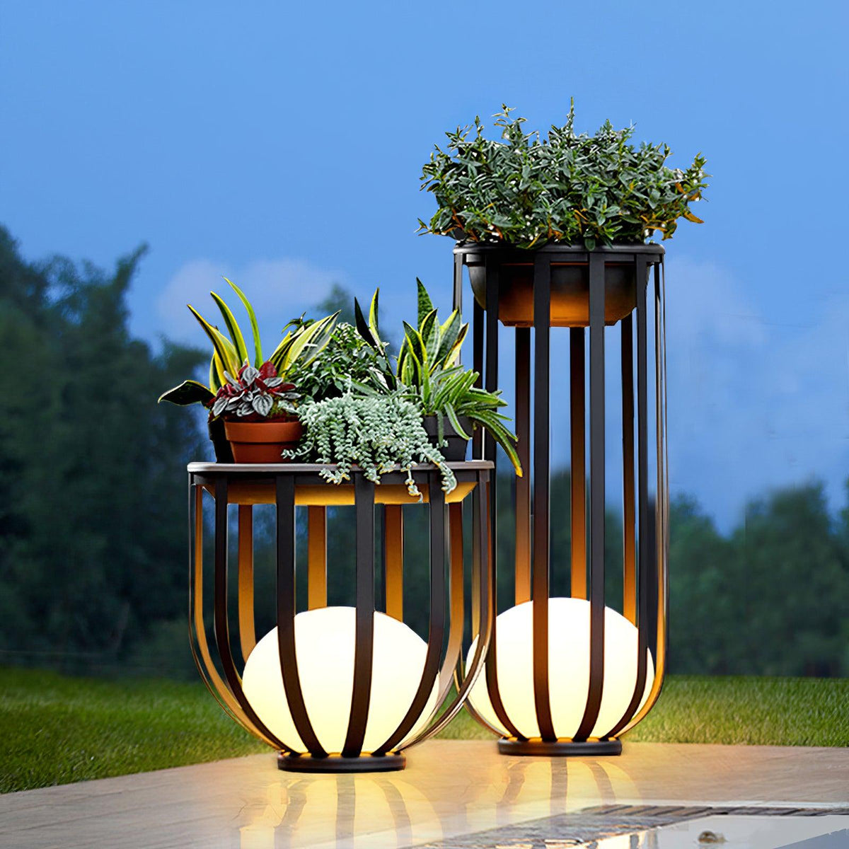 Tera zewnętrzna lampa stojąca z akrylu