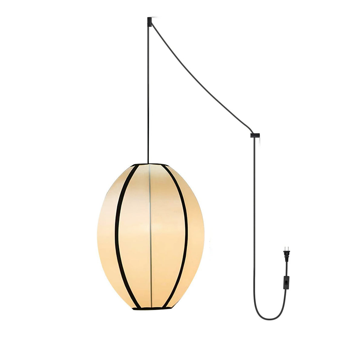 Inez wisząca lampa stołowa z płótna o nowoczesnym designie