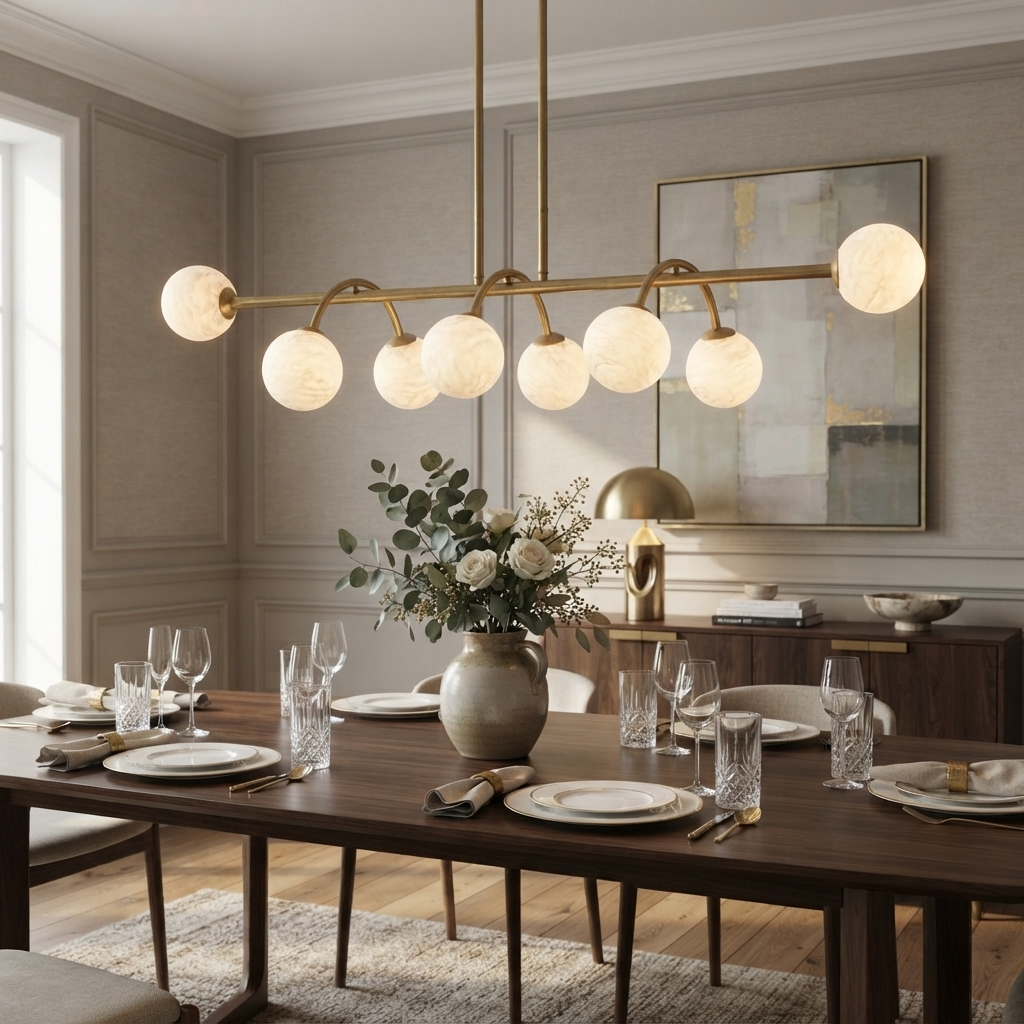Elmsstone Żyrandol alabastrowy