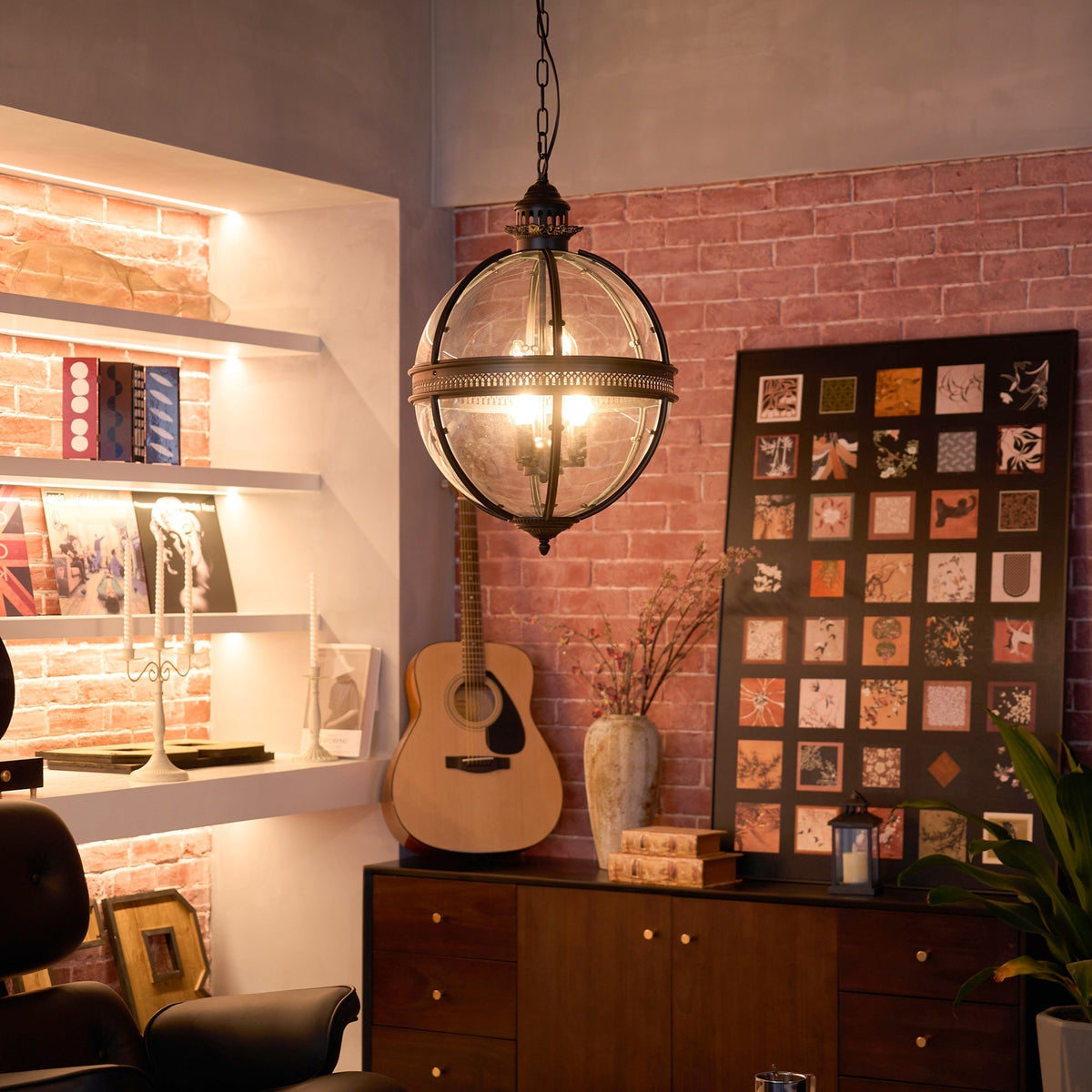 Svelte Vintage Industrial lampa wisząca ze szkła