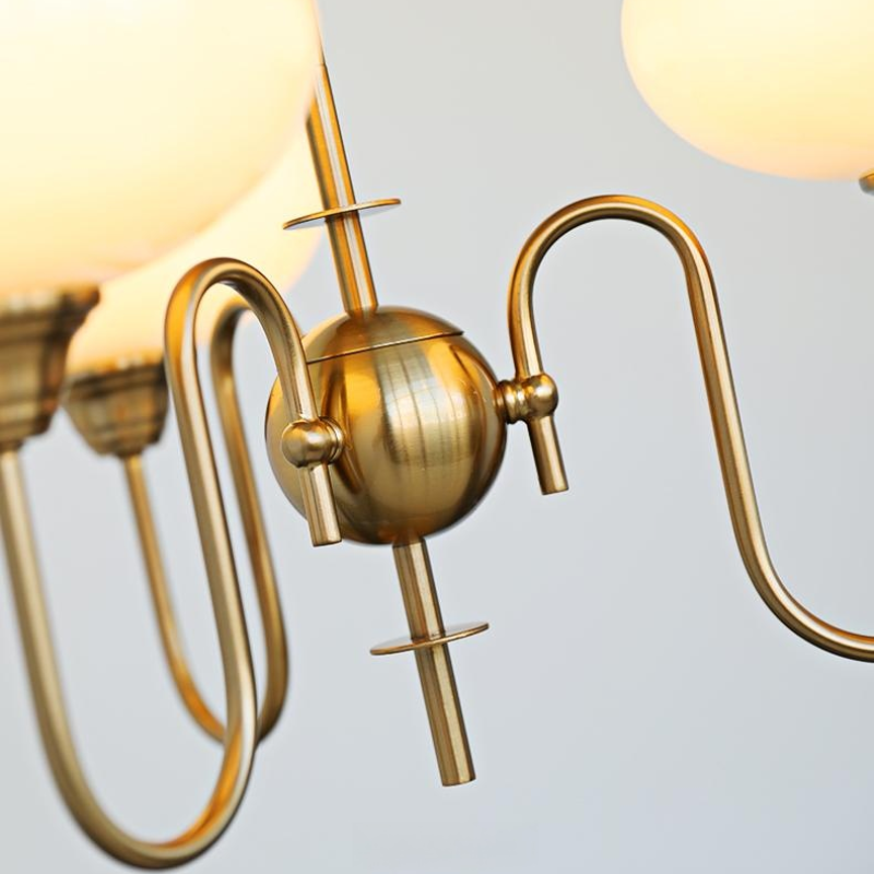 Arisha vintage żyrandol metal ze szkła do salonu