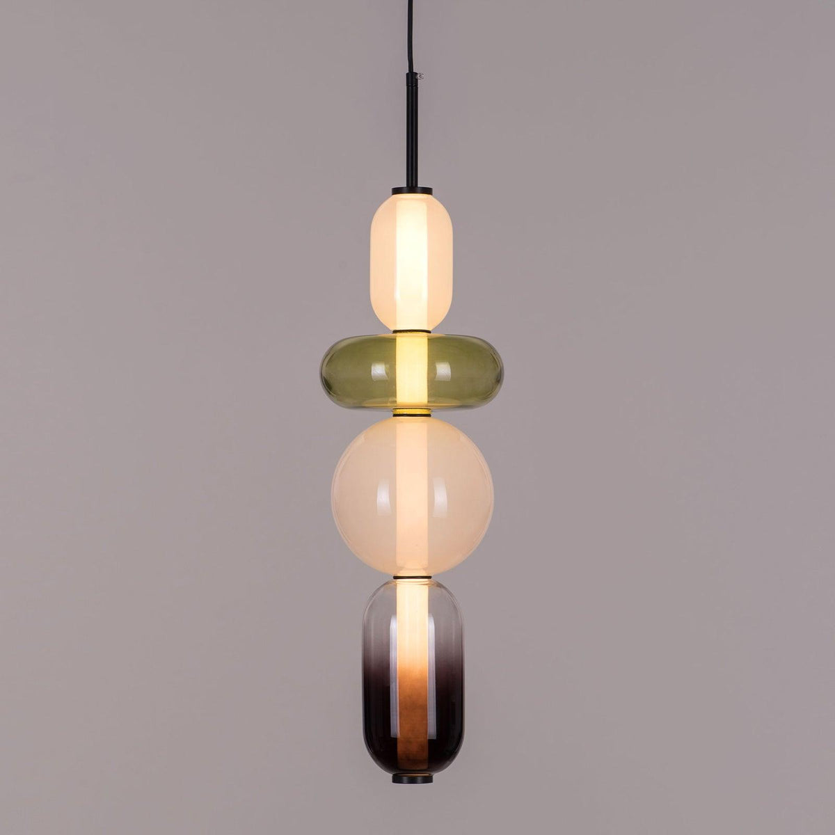 Daelen artystyczna lampa wisząca ze szkła i akrylu