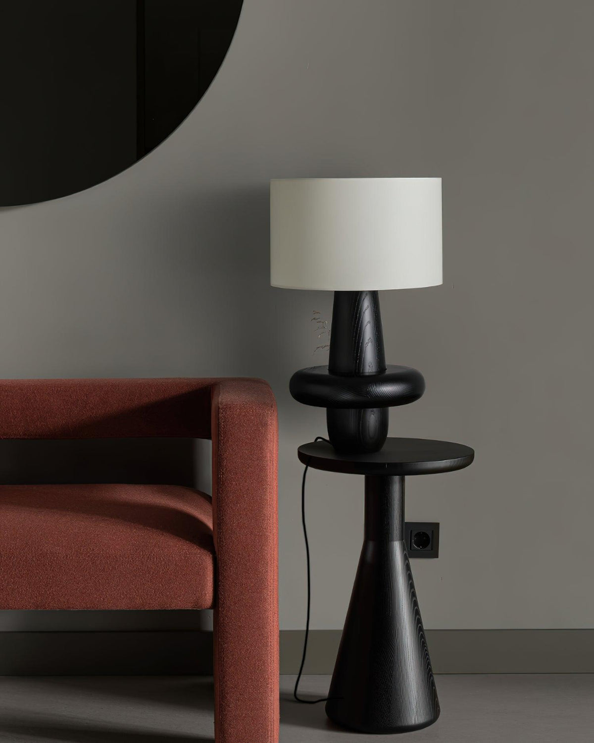 Lampa stołowa minimalistyczna ze szkła