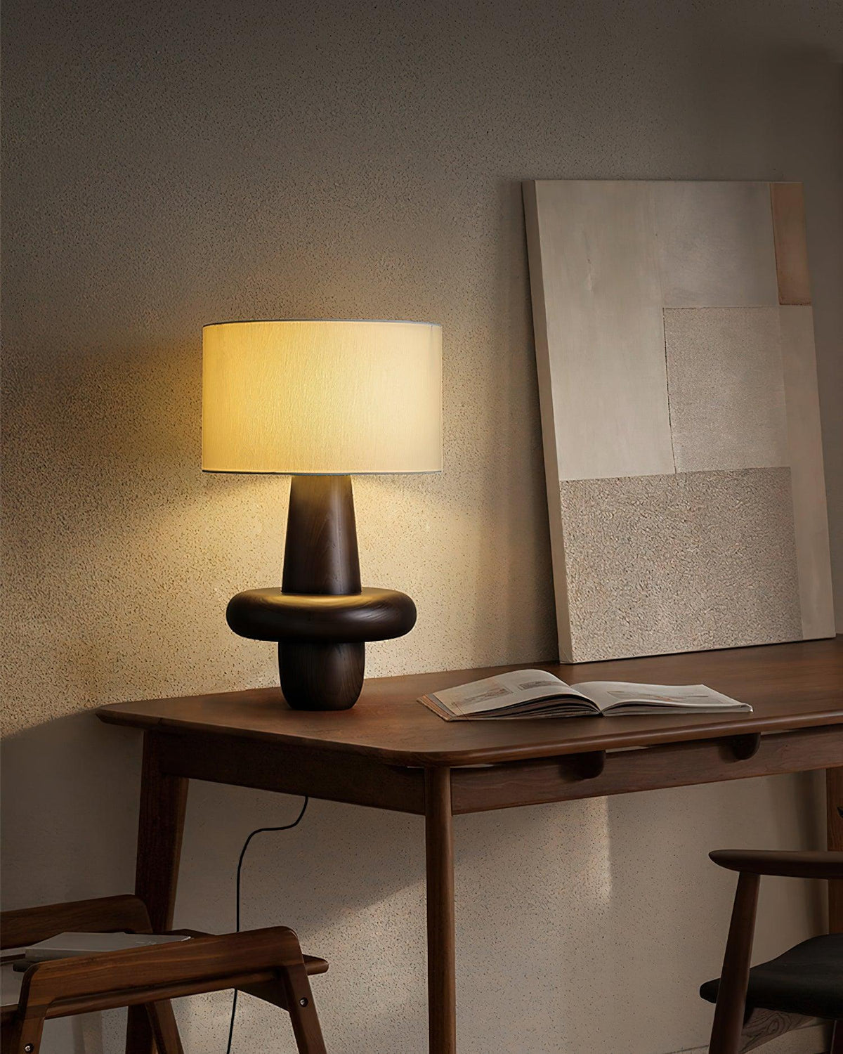 Lampa stołowa minimalistyczna ze szkła