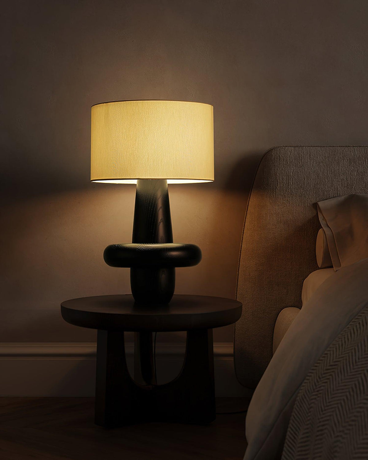 Lampa stołowa minimalistyczna ze szkła
