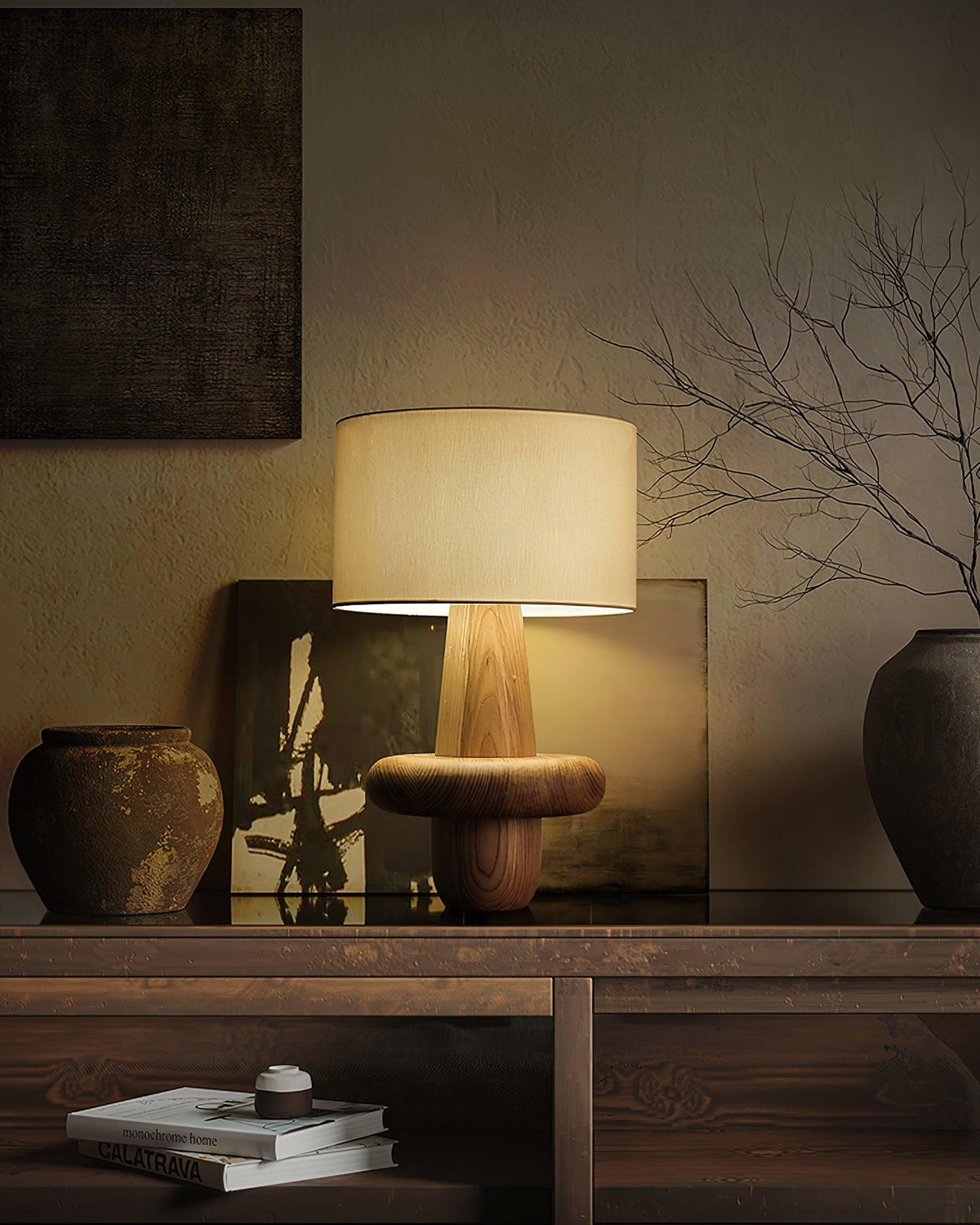 Lampa stołowa minimalistyczna ze szkła