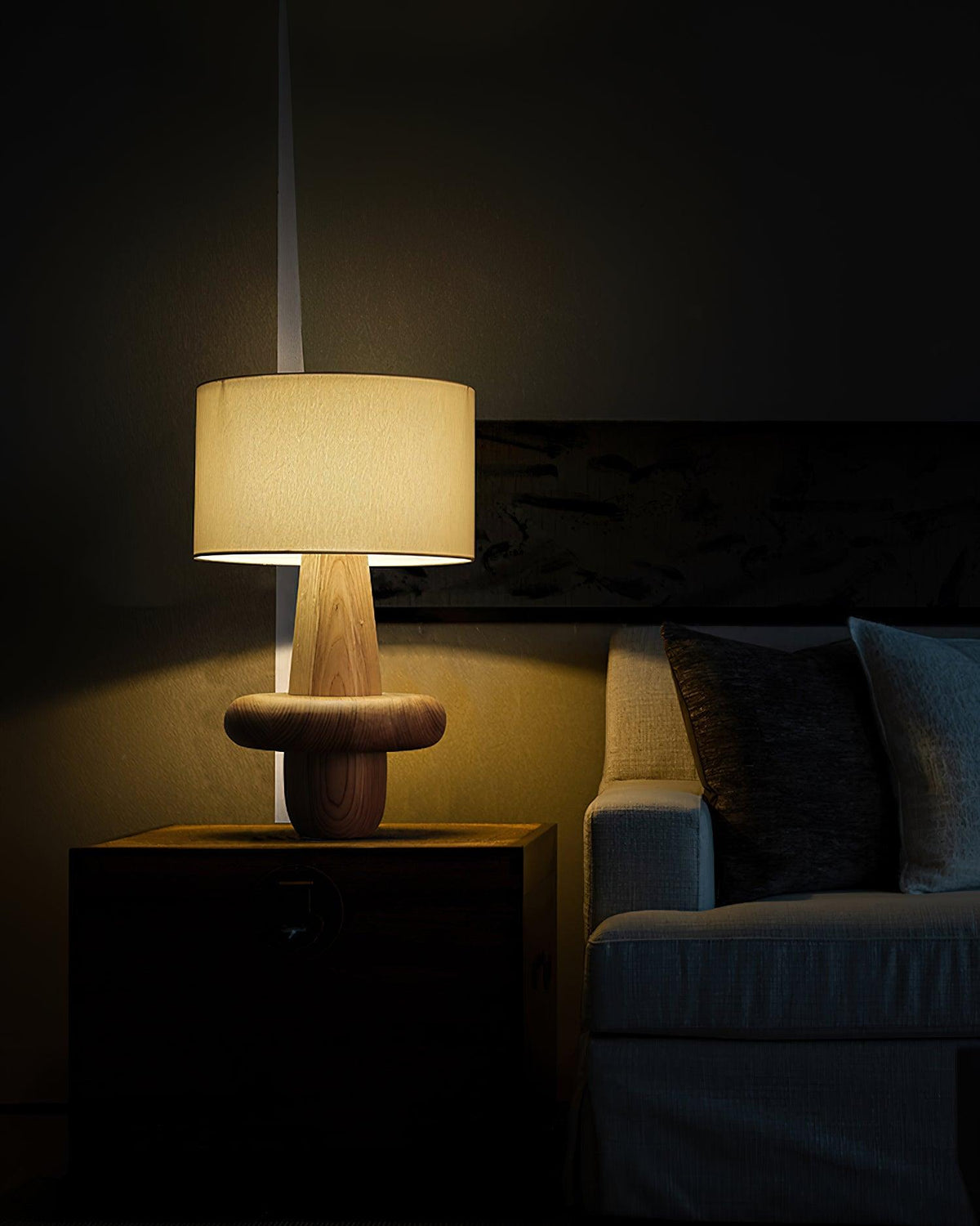 Lampa stołowa minimalistyczna ze szkła