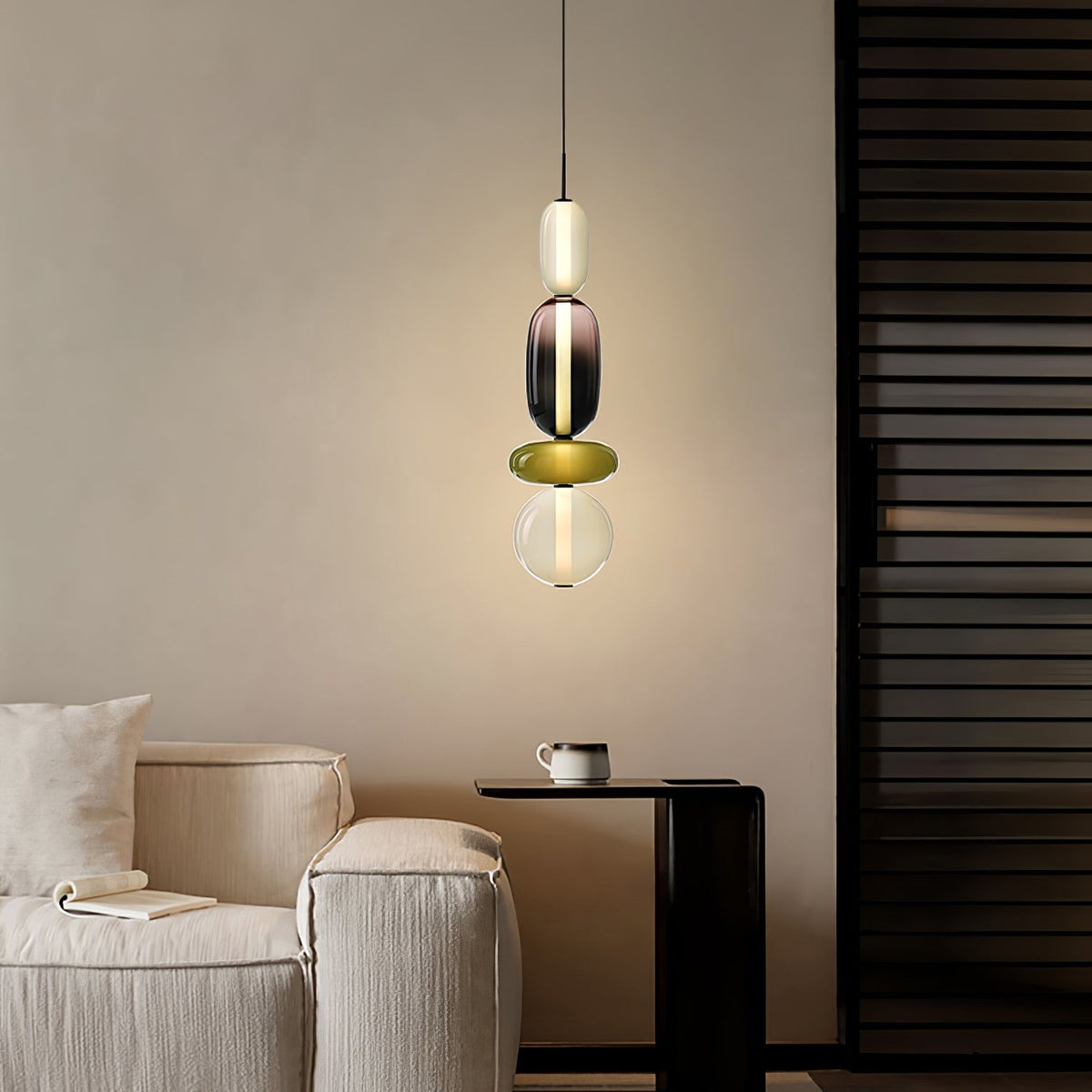 Daelen artystyczna lampa wisząca ze szkła i akrylu