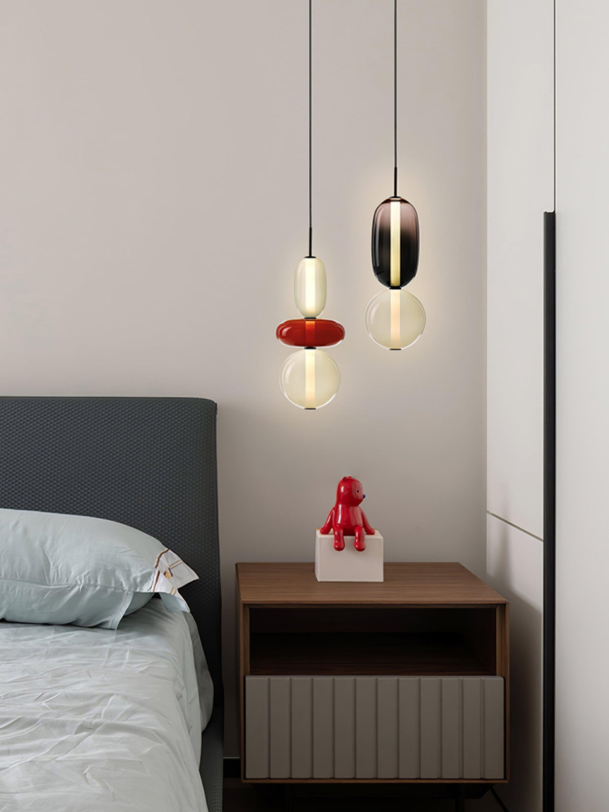 Daelen artystyczna lampa wisząca ze szkła i akrylu