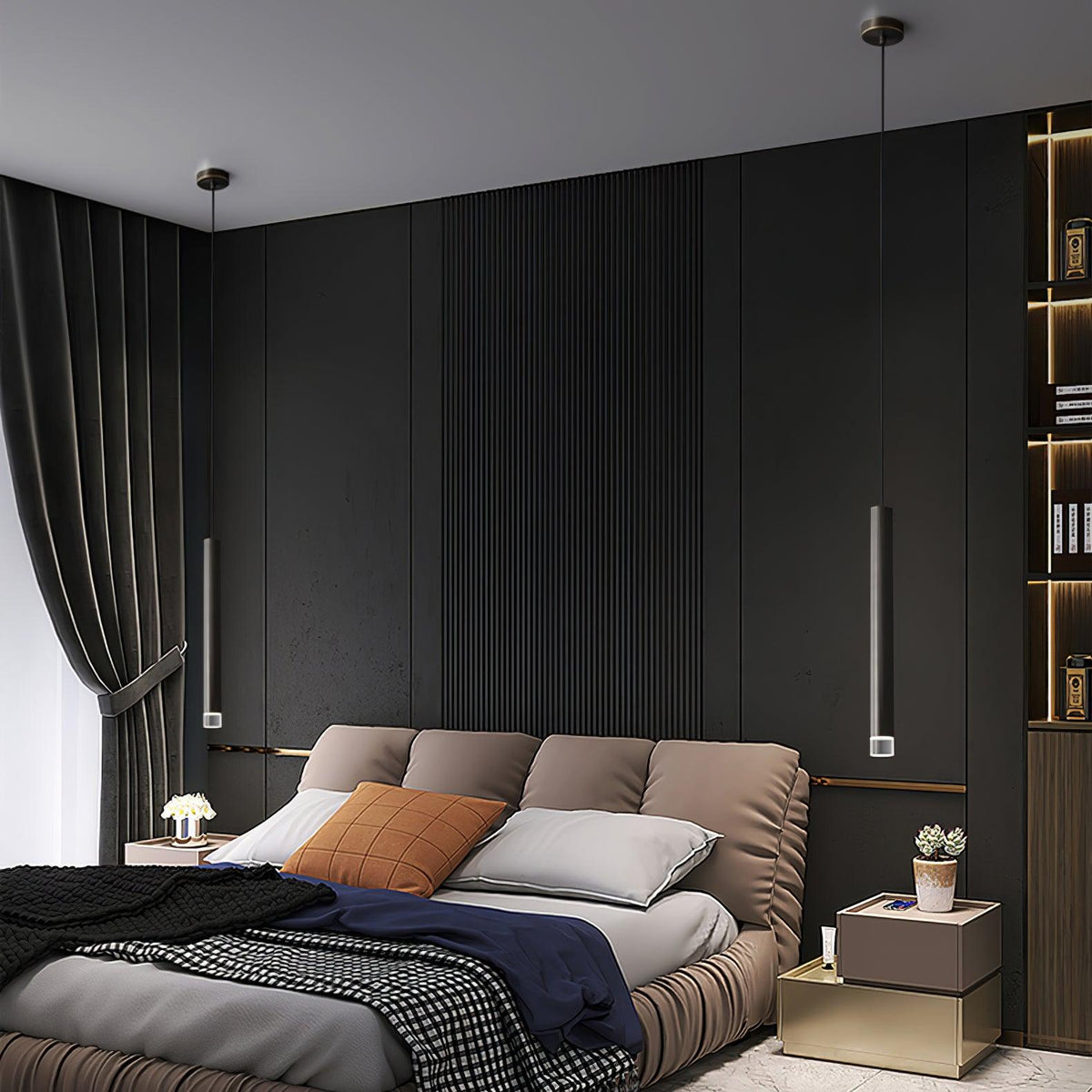 Trium nowoczesny żyrandol Trium z płótna