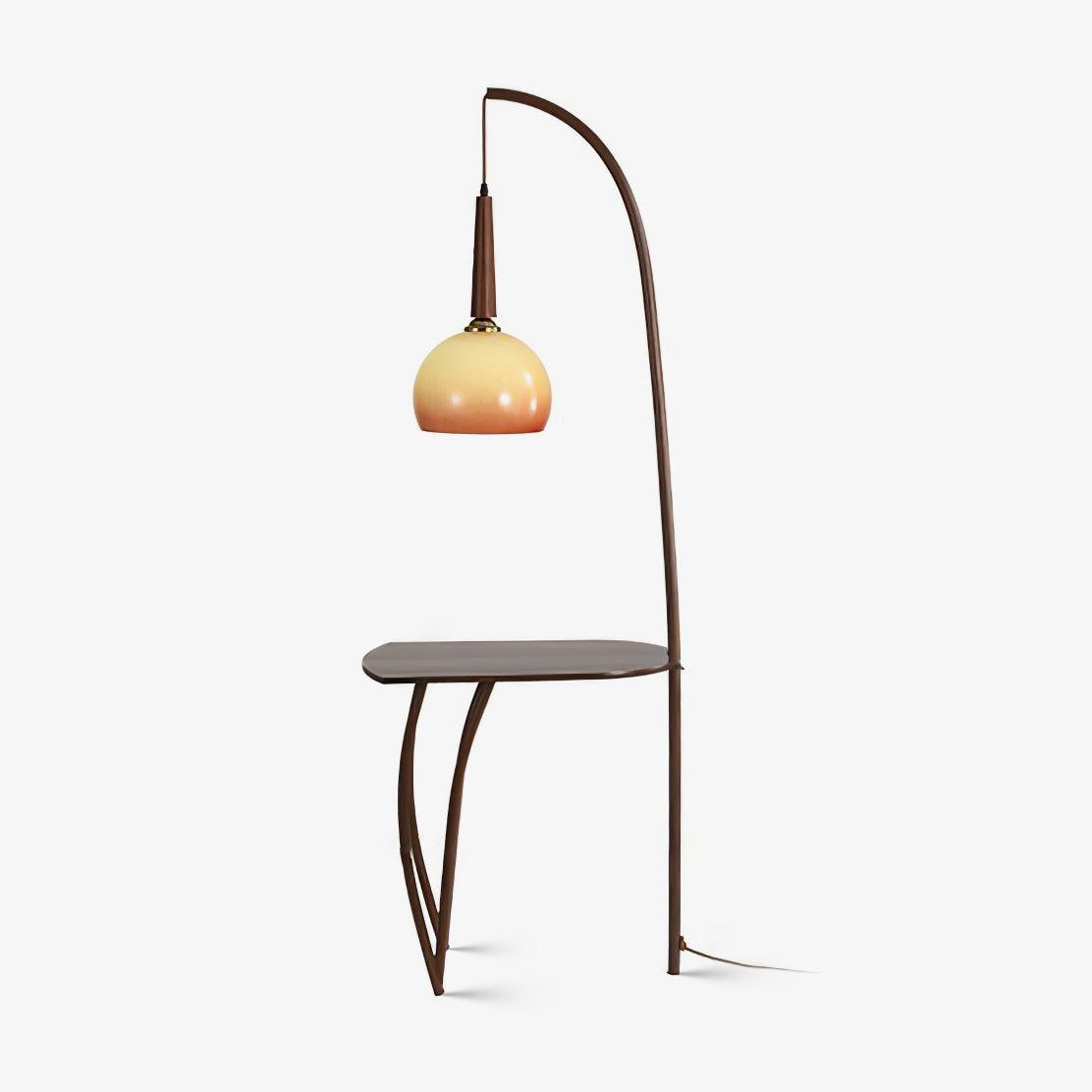 Fior nowoczesna lampa stojąca z drewna