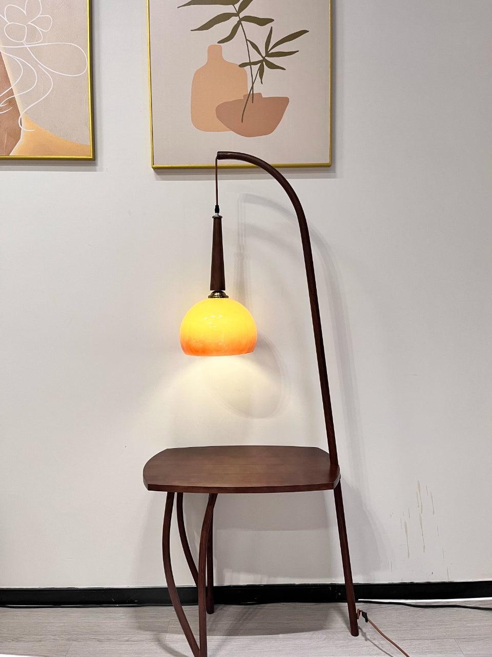 Fior nowoczesna lampa stojąca z drewna