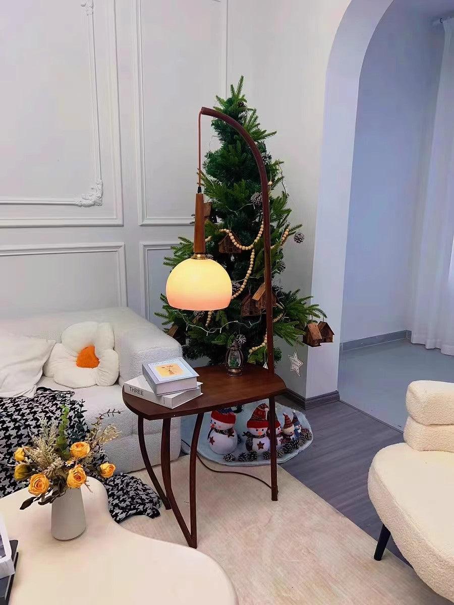 Fior nowoczesna lampa stojąca z drewna