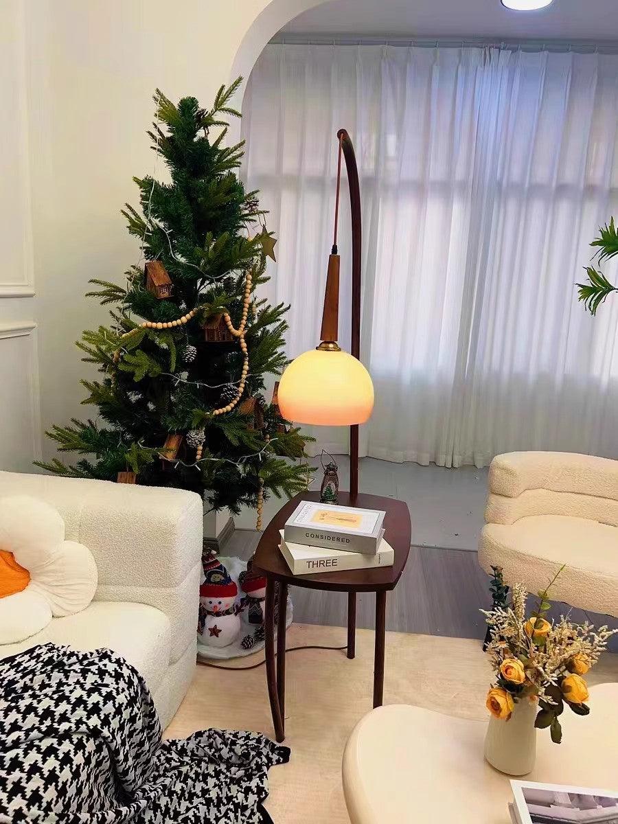 Fior nowoczesna lampa stojąca z drewna