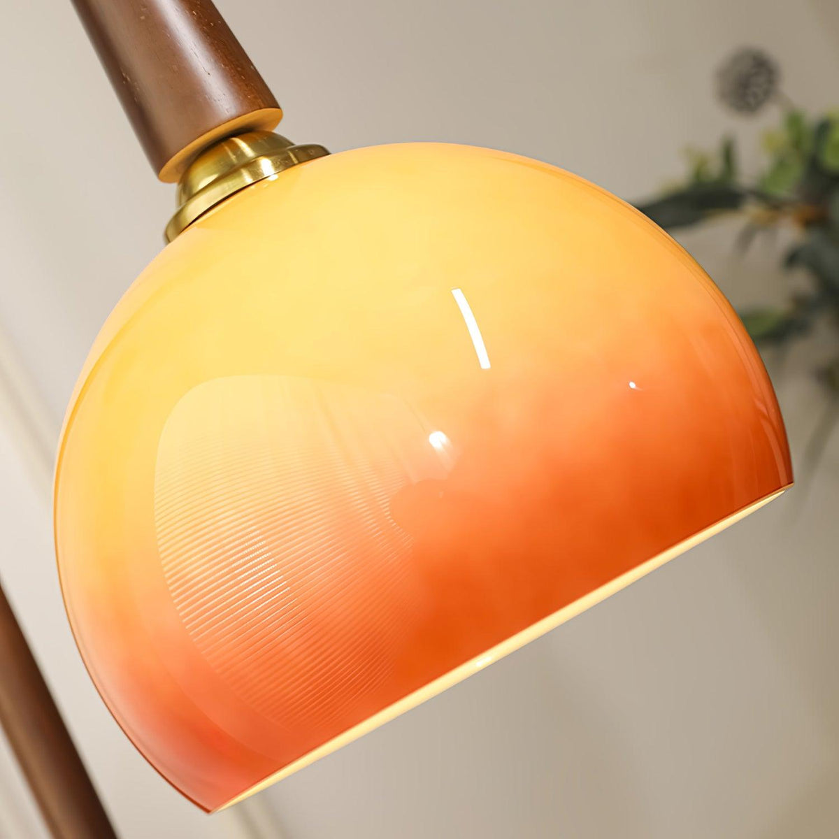 Fior nowoczesna lampa stojąca z drewna
