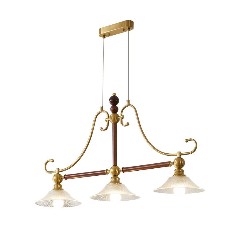 Ivvinisra Elegance Vintage Island drewniana lampa wisząca