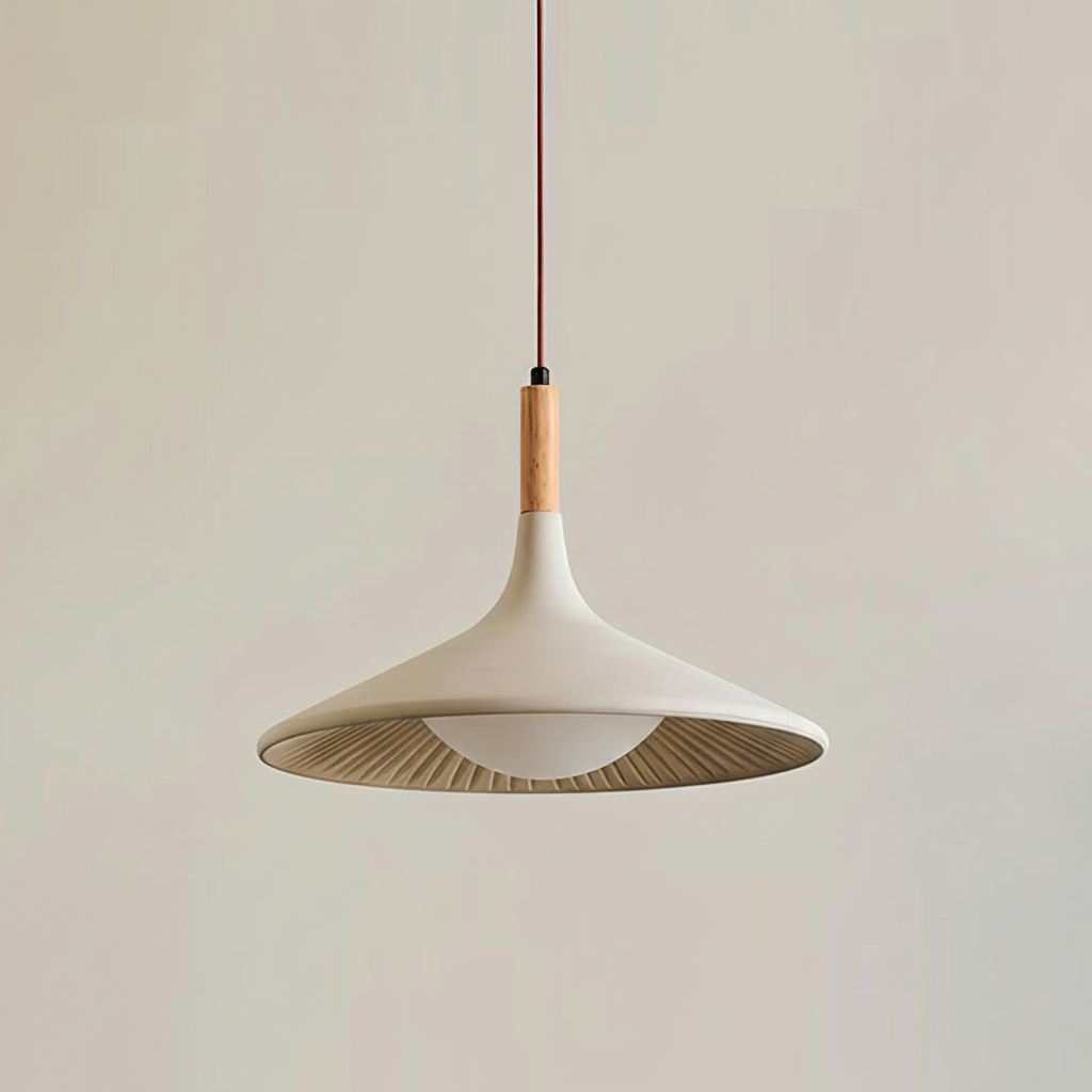 Lampa wisząca z drewna