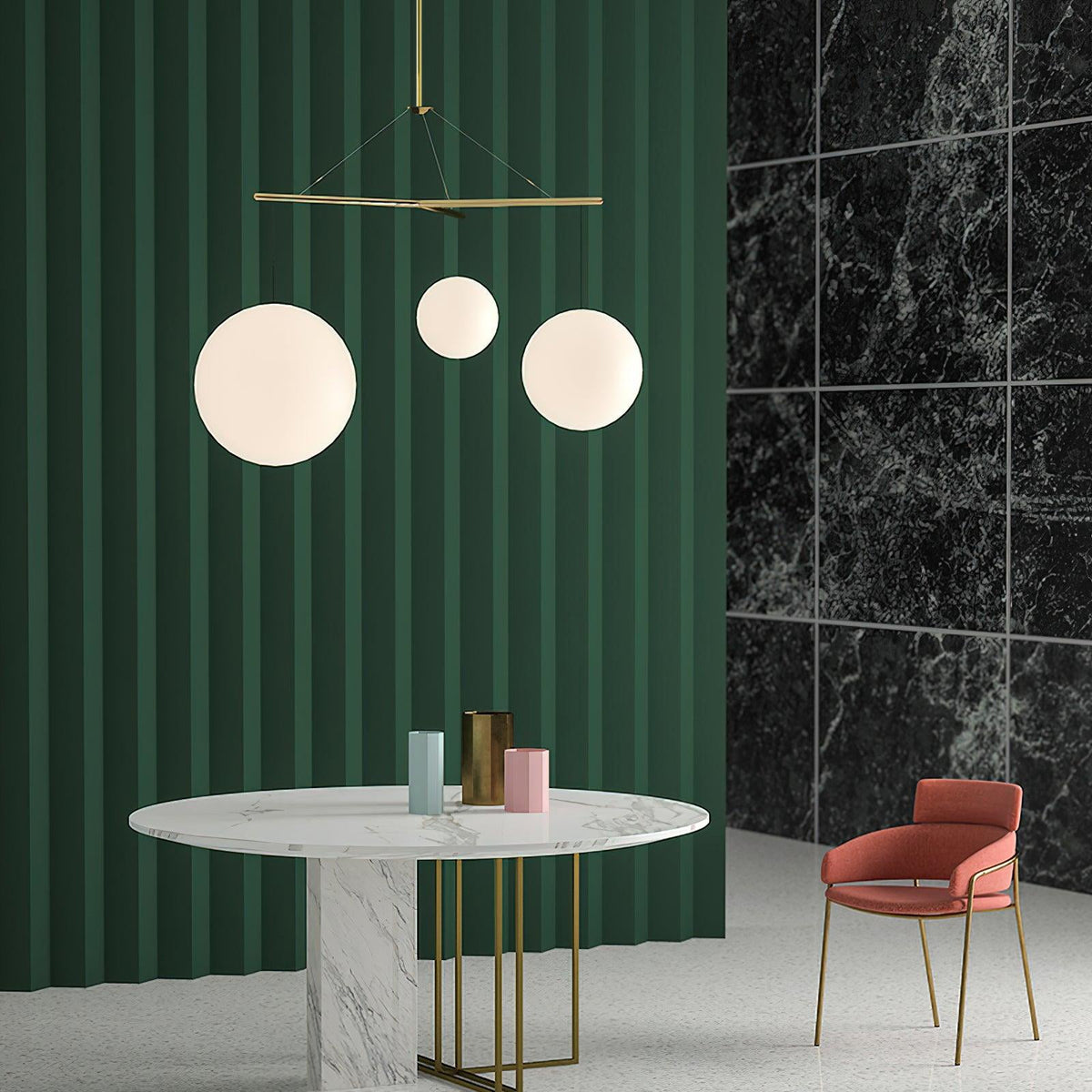 Triad minimalistyczna lampa wisząca ze szkła