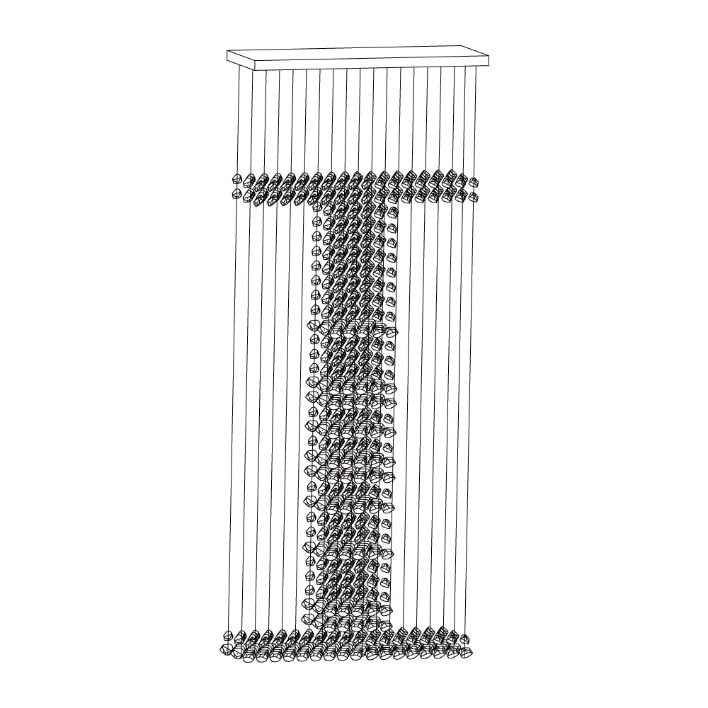 Seliian Charcoal Stone Sculptural żyrandol z literami od G do L