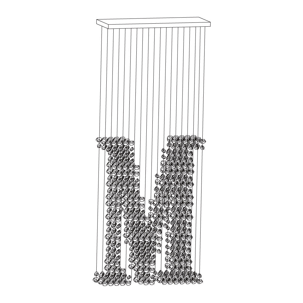 Marinelle Charcoal Stone Sculptural żyrandol liter M do R