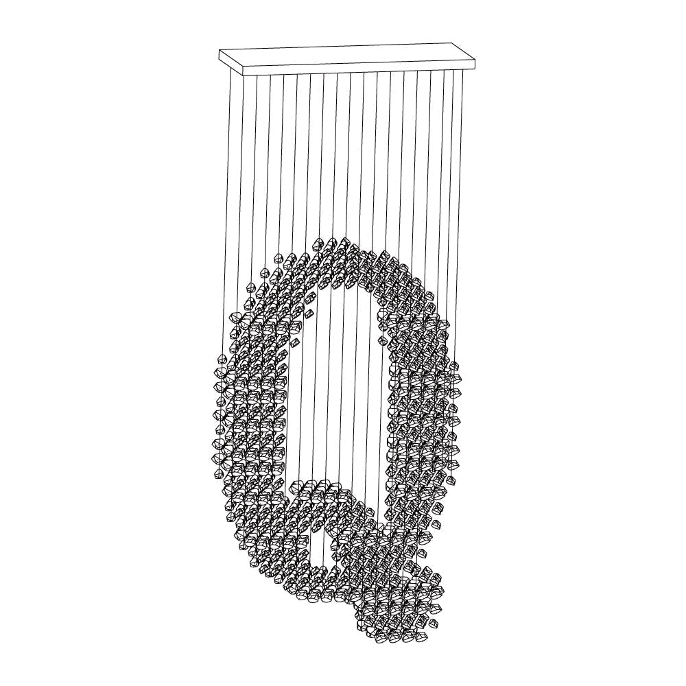Marinelle Charcoal Stone Sculptural żyrandol liter M do R