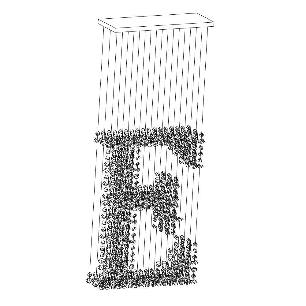 Glyph minimalistyczny żyrandol kamienny
