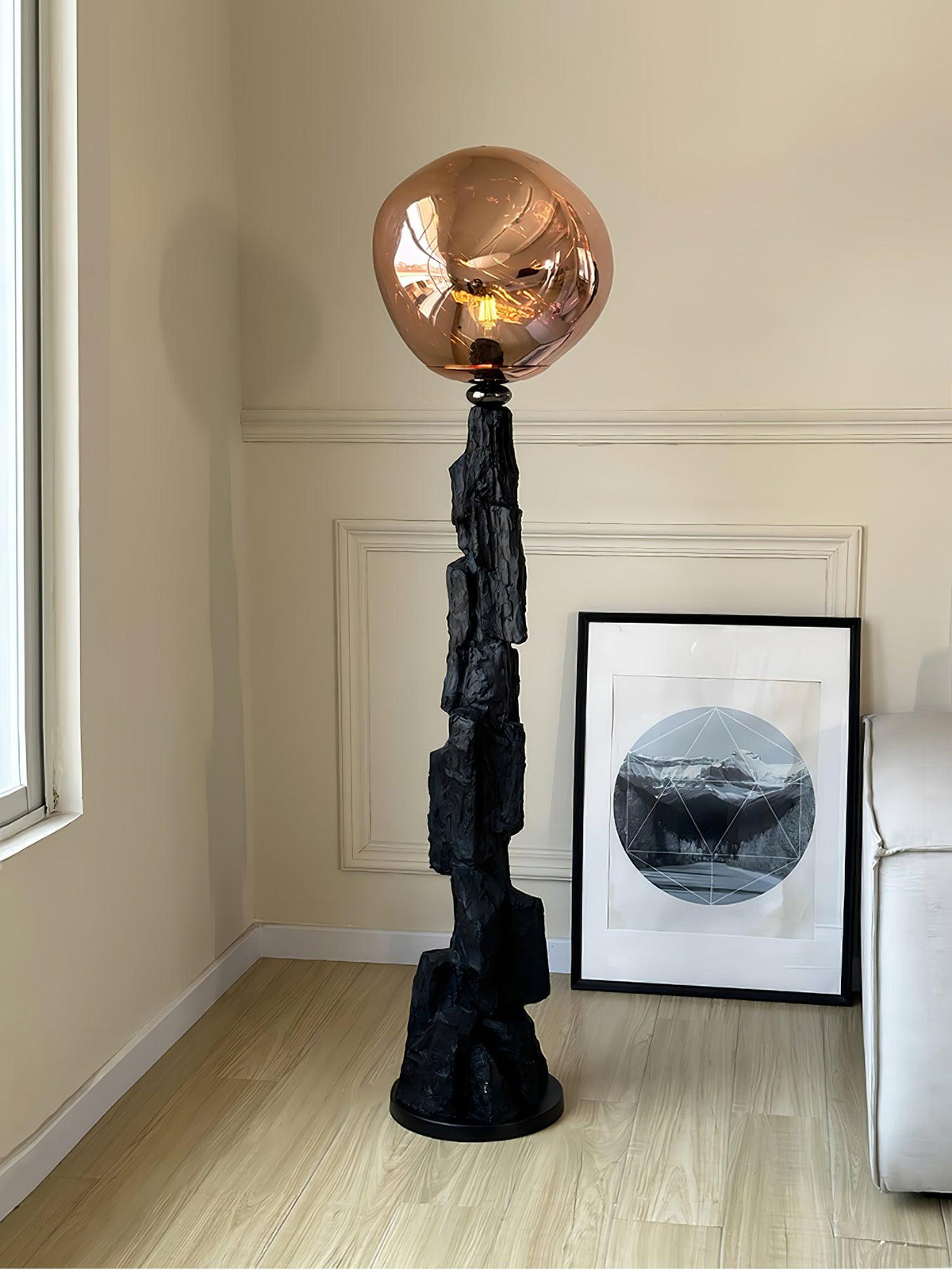 Ember lampa stojąca z akrylu