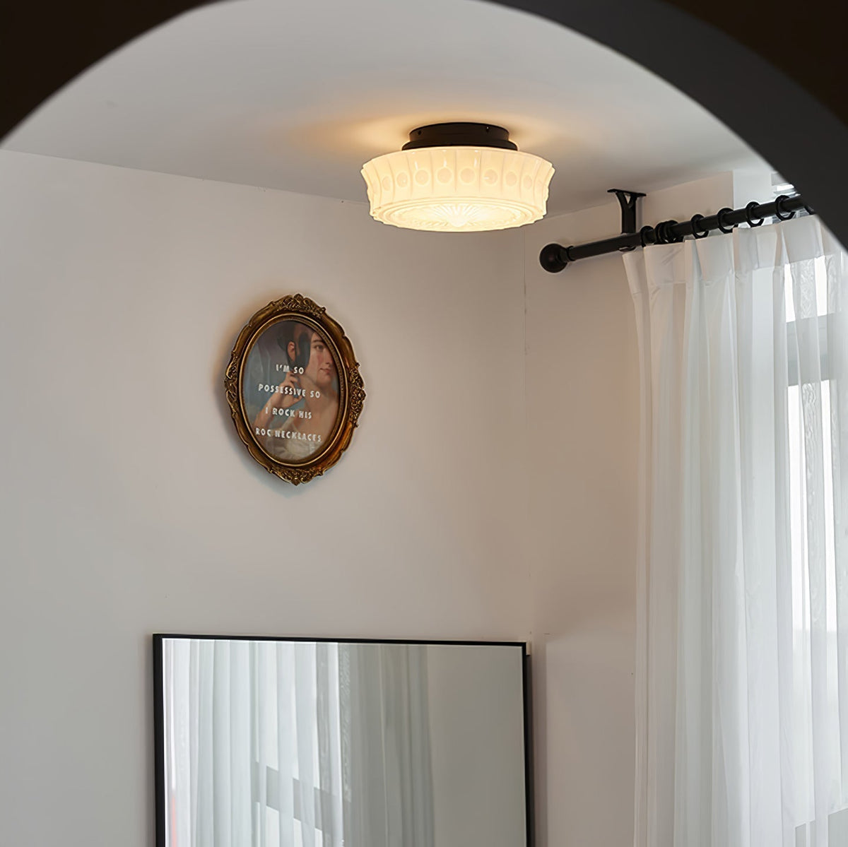 Elena nowoczesna lampa sufitowa ze szkła