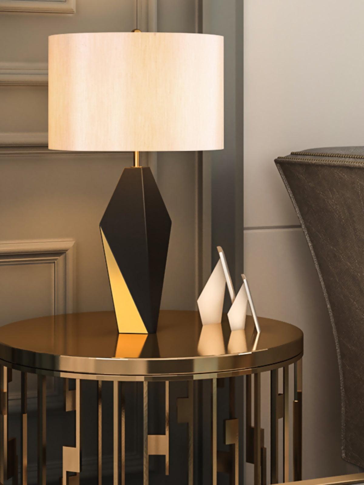 Prism nowoczesna lampa stołowa ze szkła