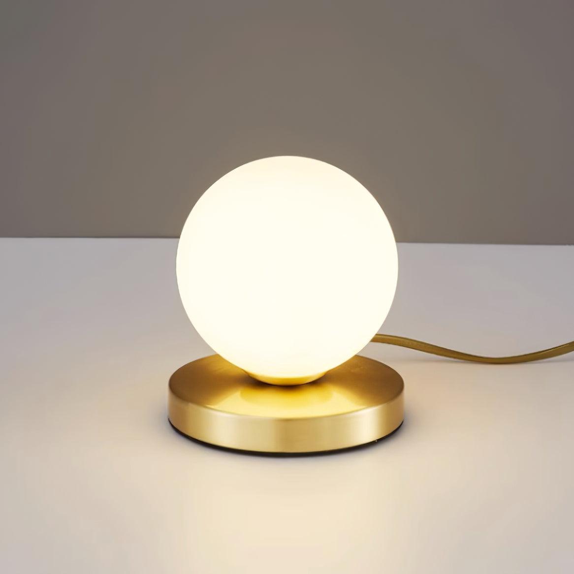Elaoora lampa stołowa ze szkła i miedzi