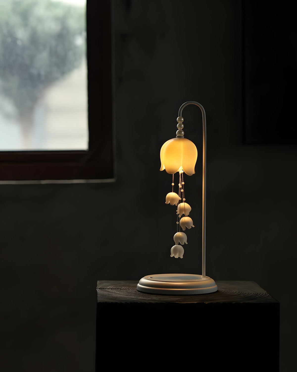 Selanora lampa stołowa ceramiczna biała minimalistyczna
