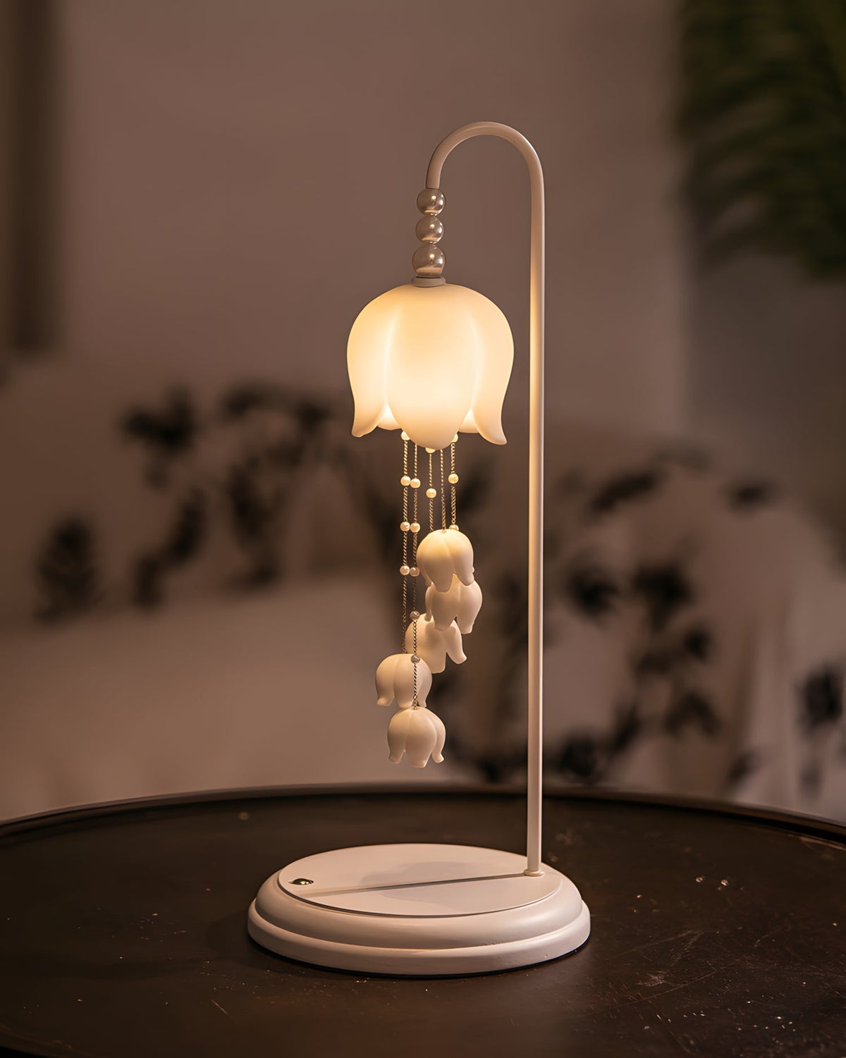 Selanora lampa stołowa ceramiczna biała minimalistyczna