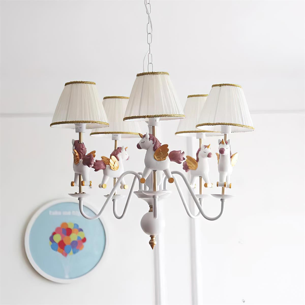 Solvian żyrandol Carousel Kids w stylu cyrkowym z konikami | Model A