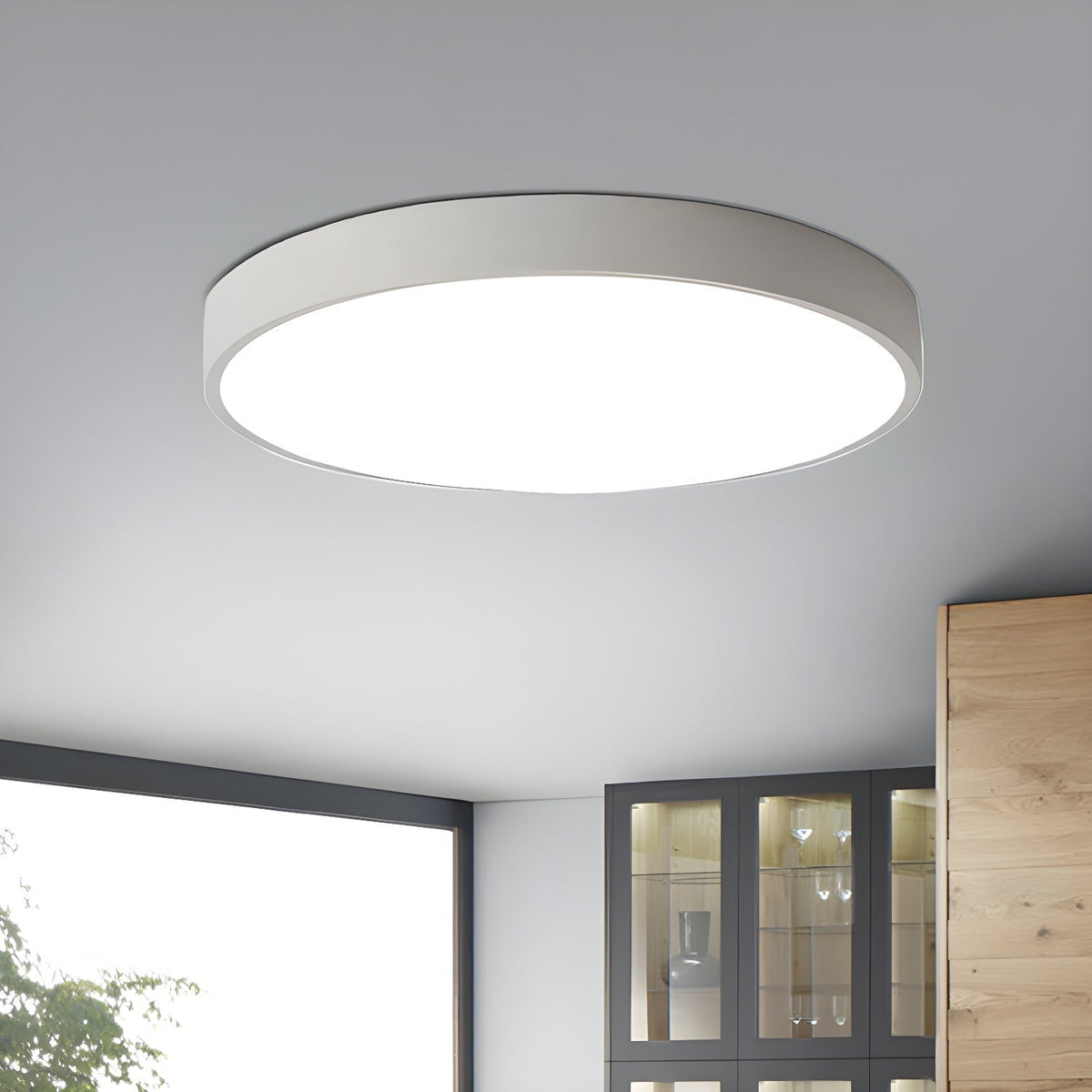 Izoriel nowoczesna minimalistyczna lampa sufitowa o okrągłym, smukłym kształcie