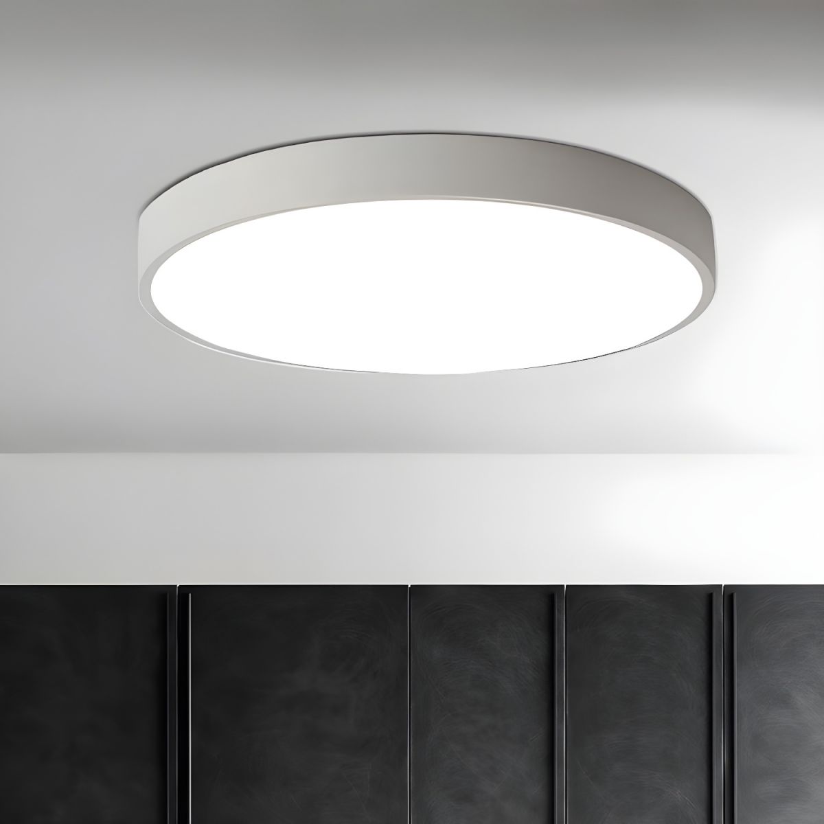 Izoriel nowoczesna minimalistyczna lampa sufitowa o okrągłym, smukłym kształcie
