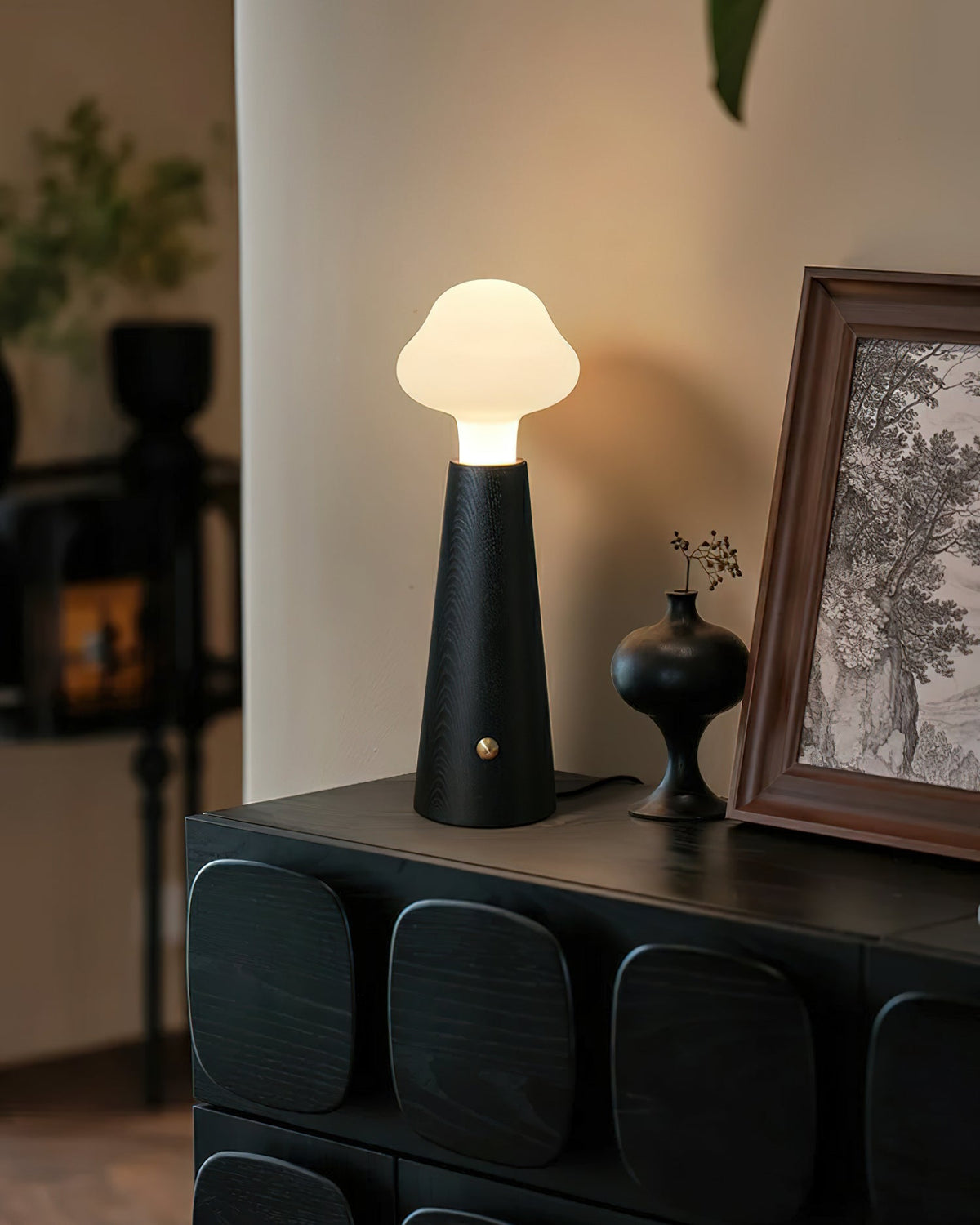Mushio drewniana lampa stołowa w kształcie chmury