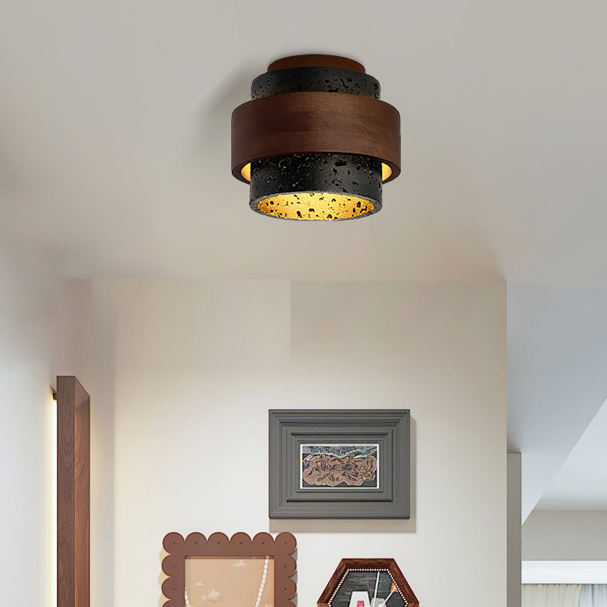 Ciemny Travertine lampa sufitowa