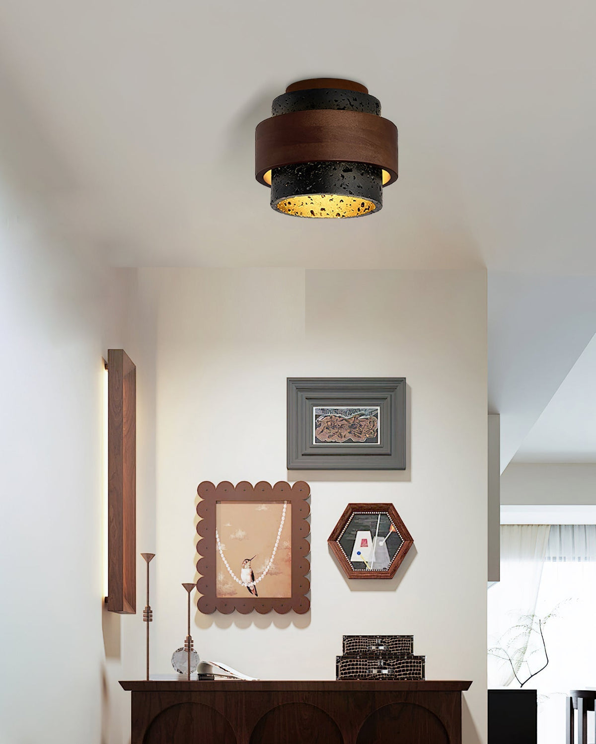 Ciemny Travertine lampa sufitowa